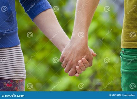 Loving Couple Holding Hands Stock Photo Image 59474998