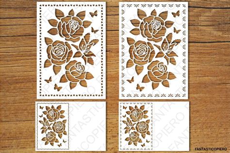 Floral Greeting Card 2 Svg Files For Silhouette And Cricut