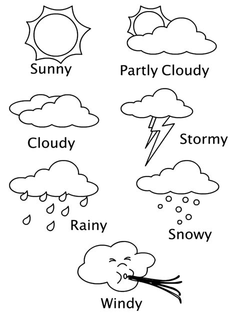 50+ Weather Coloring Pages For Kids | Weather activities preschool, Preschool weather, Weather ...