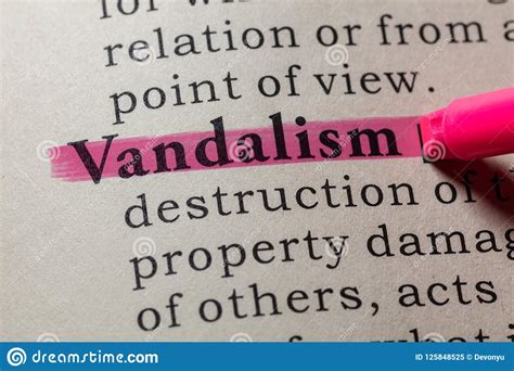 Definition Of Vandalism Stock Image Image Of Vandalism 125848525