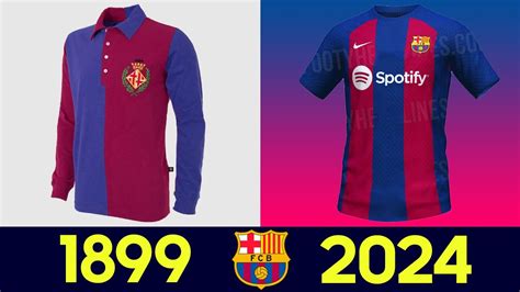 The Evolution Of Fc Barcelona Kit 23 24 All Fc Barcelona Football