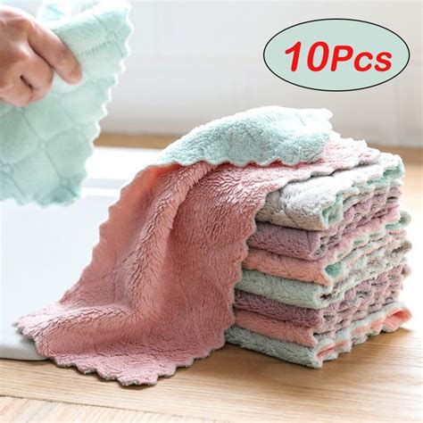 Super Absorbent Kitchen Towels Soft Microfiber Cleaning Cloths Non
