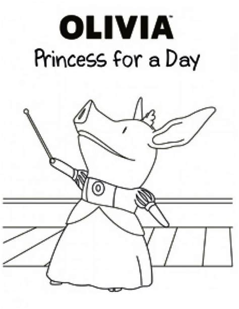 Olivia The Pig Princess For A Day Coloring Page Netart Coloring