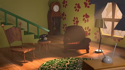 Artstation Courage The Cowardly Dog House And Room