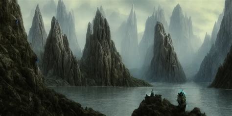 Argonath Statues At The River Anduin Evening Stable Diffusion Openart