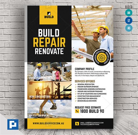 Builder And Construction Flyer Psdpixel Flyer Design Layout Flyer