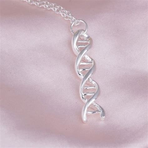 Hot Sale 3d Dna Double Helix Necklace Dna Necklace Jewelry For Women