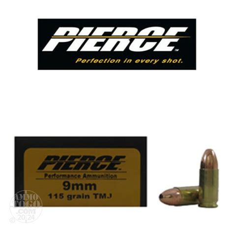 9mm Luger 9x19 Ammo 50 Rounds Of 115 Grain Full Metal Jacket Fmj