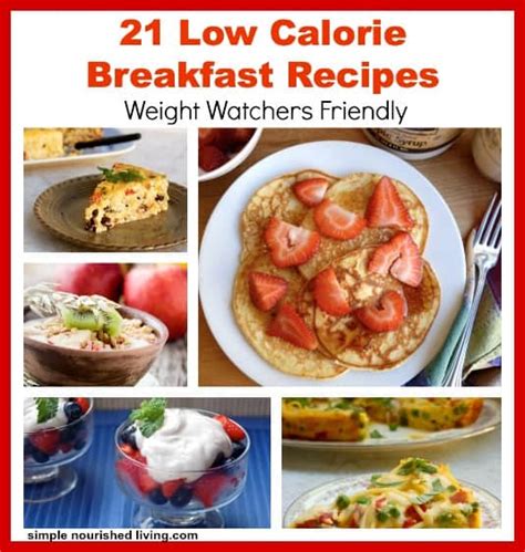 Low Calorie Breakfast Recipes With Weight Watchers Points