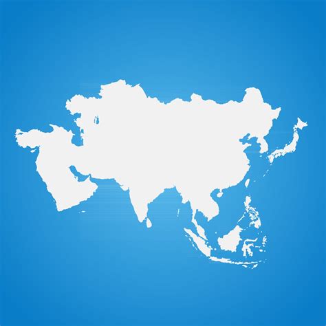 The Political Detailed Map Of The Continent Of Asia With Borders Of