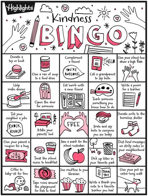 Kindness Bingo Printable