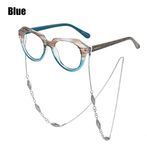 Soolala Brand Womens Striped Reading Glasses Chain Sight Magnifying Glasses 49 796 Glasses
