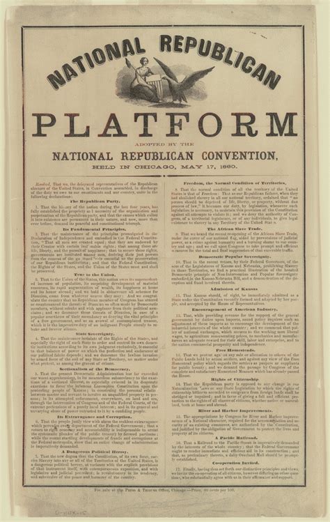 National Republican Platform Adopted By The National Republican