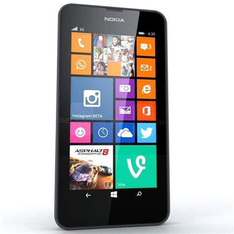 Nokia Lumia 630 Black 3d Model Cgtrader