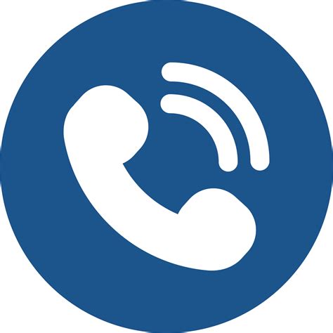 Phone Call Icon Design In Blue Circle 14441078 Png