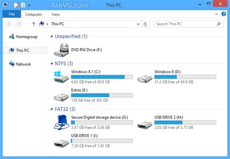 How To Separate Devices And Drives Section In Windows 81 Explorer