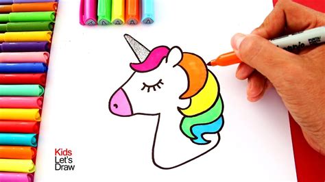 Una Forma F Cil De Dibujar Y Pintar Un Unicornio Usando Marcadores