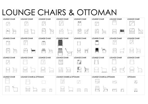 Lounge Chairs And Ottoman Cad Files Dwg Files Plans And Details