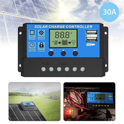 Eeekit Solar Charge Controller Dual Usb Port Solar Panel Battery