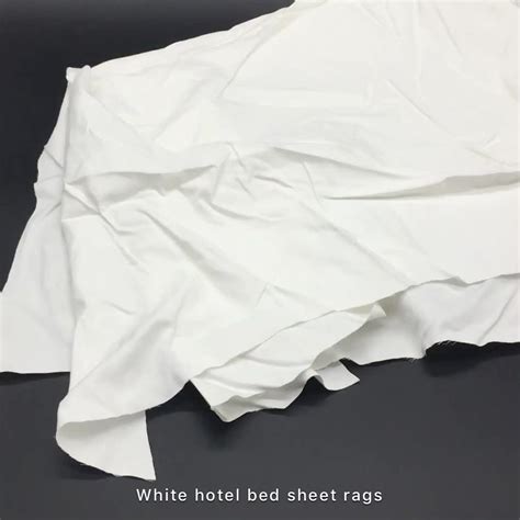 Used Hotel Bed Sheets Textiles Rags Cleaning Wipes White Cotton Wiping