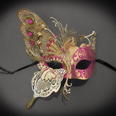 4everstore Masquerade Mask Gold Masquerade Mask Hot Pink Etsy Gold Masquerade Mask Masks