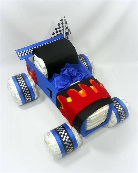 Race Car Diaper Cake Diaper Cake Car Diaper Cake Baby Etsy Baby