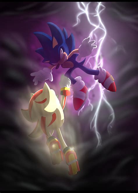Super Shadow Vs Dark Sonic By 5catsonebowl On Deviantart