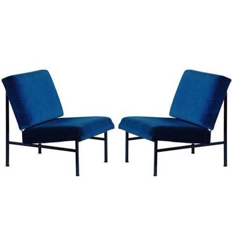 Shop our selection of office furniture, including metal or padded folding chairs. Pair of 'Déclive' Velvet and Blackened Steel Slipper Chairs by Design Frères | Slipper chairs ...