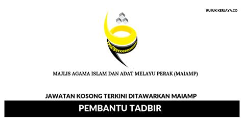 Yang membuka kerja kosong terkini ialah majlis agama islam dan adat melayu perak. Jawatan Kosong Terkini Majlis Agama Islam dan Adat Melayu ...