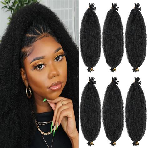 Buy Pre Separated Springy Afro Twist Hair 24 Inch 6 Packs Soft Spring