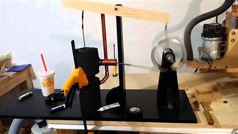 Walking Beam Stirling Engine Test 1 Youtube