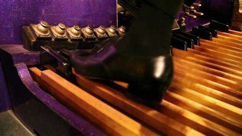 An Organist Works The Foot Pedals Of A Pipe Organ Stock Video