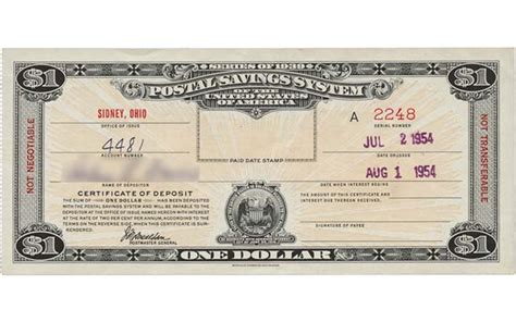 Us Postal Savings Certificates Might Entice Paper Money Fans