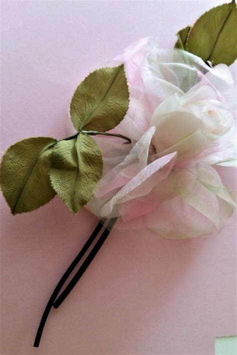 Vintage Silk Rose Millinery Flower Soft Pink Etsy Canada Silk Roses