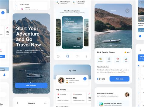 BlueSky UI More Interface Of Travel Mobile App By Syahra Affandi On