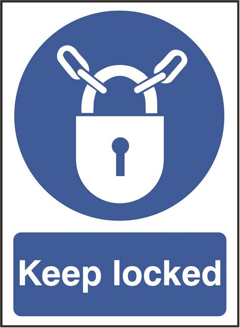 Keep Locked Sign Pack Of 10 Mas29 Sv3020 300 X 200mm Self