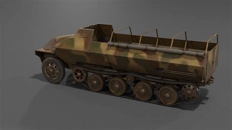 3d Model Type 1 Ho Ha Half Track Armoured Personnel Carrier Vr Ar