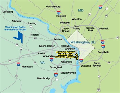 Map Of Washington Dc Airport Airport Terminals And Airport Gates Of