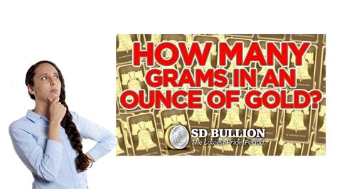 Convert ounces to grams (oz to g) with the weight conversion calculator, and learn the ounce to gram calculation formula. How many Grams in an ounce of Gold? | SD Bullion - YouTube