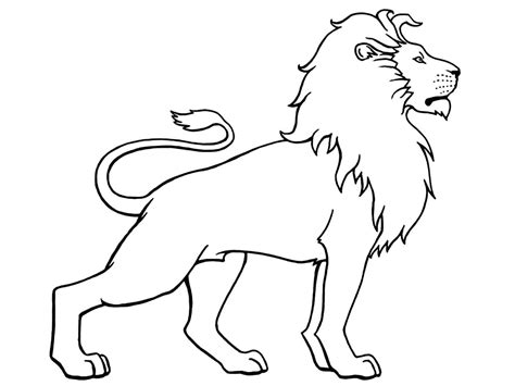 African Lion Pages Realistic Coloring Pages