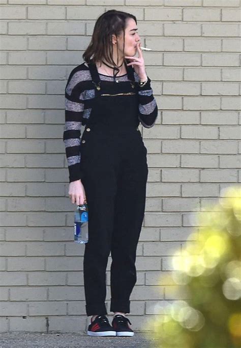 Game Of Thrones Star Maisie Williams Enjoys A Cigarette On Set In New
