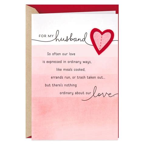 nothing ordinary about our love valentine s day card for husband in 2021 valentines card for