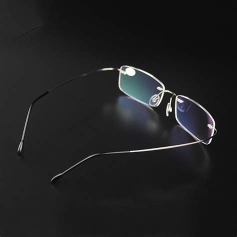 Buy Rimless Glasses Men Eyeglasses Memory Titanium Spectacles Frame At