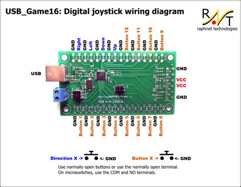 D 2007 toyota new car features. raphnet technologies - USB Game16: 4 direction inputs + 12 ...