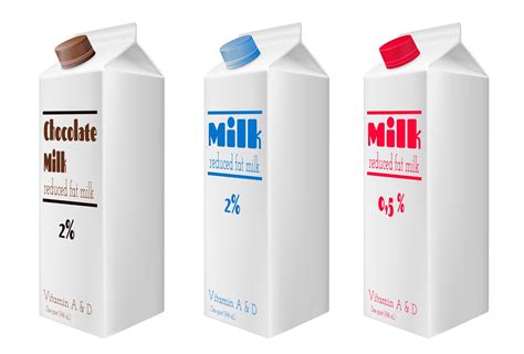 Milk cartons with screw cap | Creative Illustrator Templates ~ Creative ...