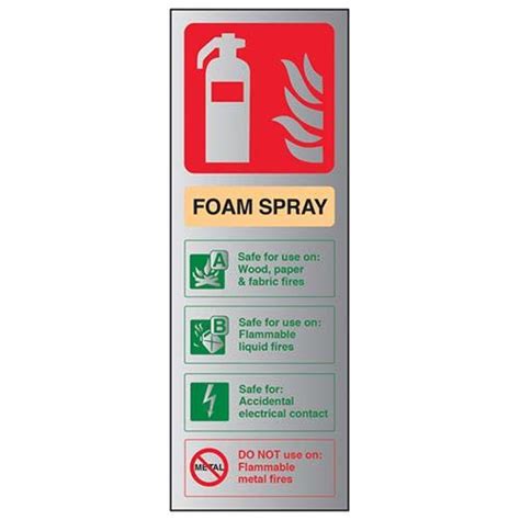 Buy Vsafety Fire Extinguisher Foam Spray Id Electrical Safe Sign 75mm