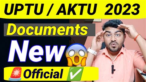 Official AKTU UPTU 2023 New Documents Required Counselling UPTU