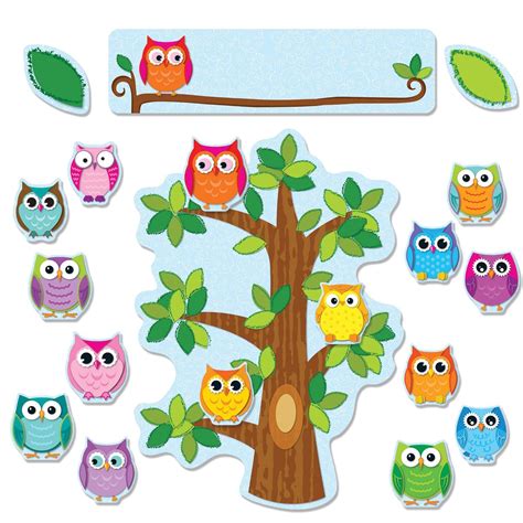 Carson Dellosa Colorful Owls Behavior Bulletin Board Set Carson