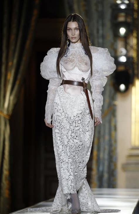 Bella Hadid Hits Runway In Revealing Vivienne Westwood Wedding Dress