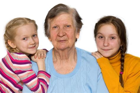 Premium Photo Portrait Of A Great Grandmother Great Granddaughters